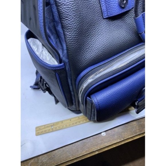 Michael Kors Hudson Logo And Rucksack Admiral Mlti Leather Backpack - Picture 8 of 10